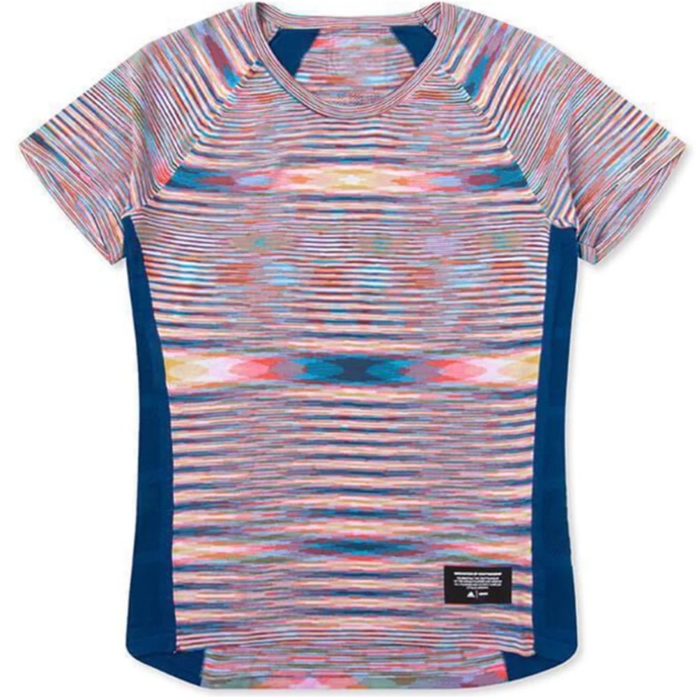 Adidas x Missoni Collaboration sz marked spacedye rainbow mesh knit top shirt